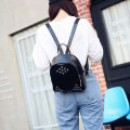 leather backpacks schoolbags for teenagers girls black travel shoulders bag hiking